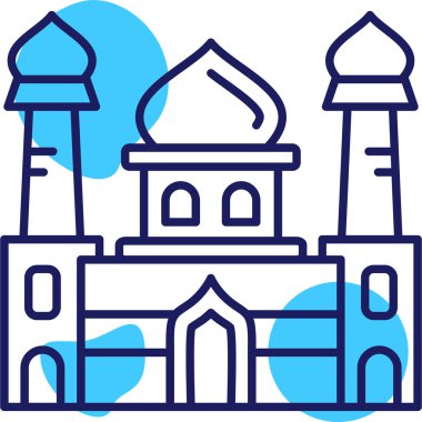 Cami binası simgesi - taslak biçimi