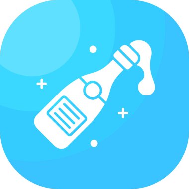 Şişe içecek ikonu düz stil