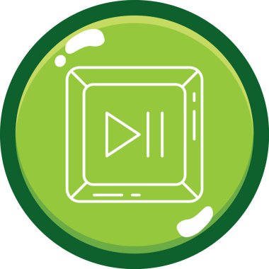 çalma düğmesi simgesi, vektör illüstrasyonu