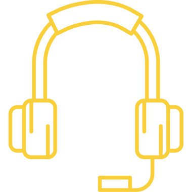 kulaklık simgesi vektör illüstrasyonu