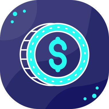 Dolar simgesi, vektör illüstrasyonu basit tasarım