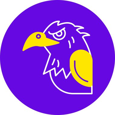 Kuş simgesinin vektör illüstrasyonu