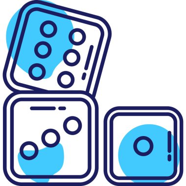 zar. Web simgesi basit illüstrasyon