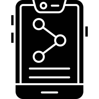 mobil uygulama simgesi, vektör illüstrasyonu beyaz arkaplanda izole edildi