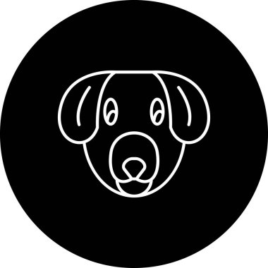 Köpek simgesi, basit vektör çizim