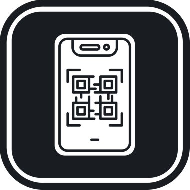 mobil ödeme simgesi. Beyaz arkaplanda izole edilmiş web tasarımı için mobil ödeme vektör simgesinin basit çizimi