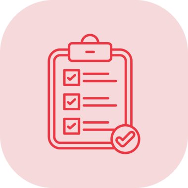 Kontrol listesi simgesi, vektör illüstrasyonu