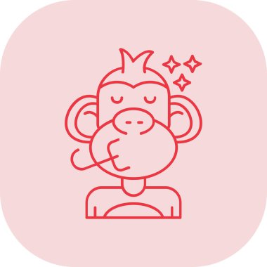 maymun ikon vektör illüstrasyonu