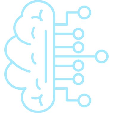 Beyin. Web simgesi basit illüstrasyon