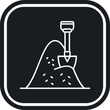 Beyaz arka plan üzerinde izole kürek simgesi