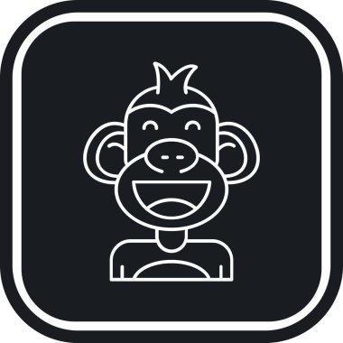 maymun ikon vektör illüstrasyonu