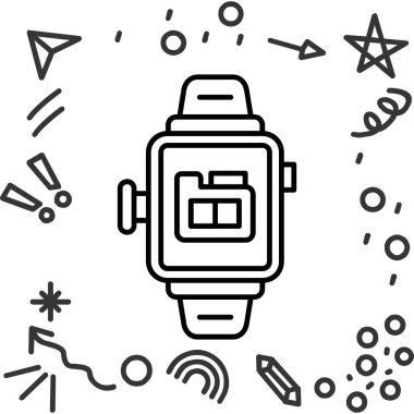 Smartwatch simgesi, basit biçim