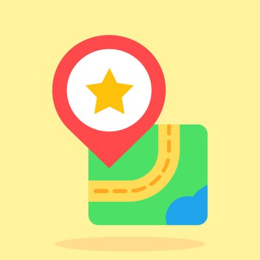 konum vektörü düz renk simgesi