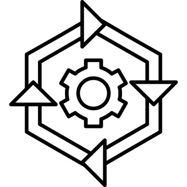 dişli simgesi vektör illüstrasyonu