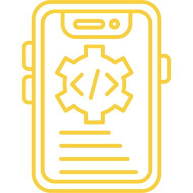 Telefon ayarları simgesi. özet çizimi