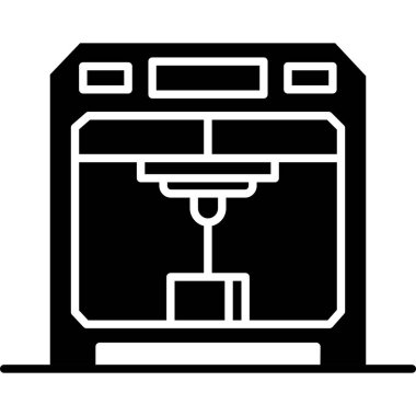 Yazıcı simgesi vektör illüstrasyonu