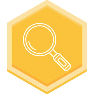 Büyüteç. Web simgesi basit illüstrasyon