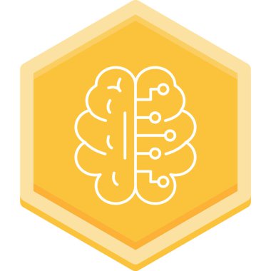 Beyin vektör simgesi modern illüstrasyon