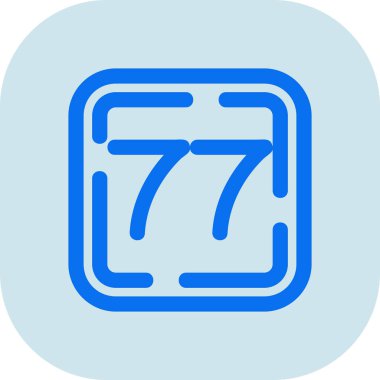 yedi yedi simge, vektör illüstrasyon tasarımı