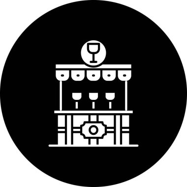 illustration vector graphic of wine glass icon