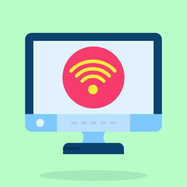 WIFI vektör düz renk simgesi