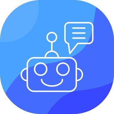 Bir sohbet simgesinin vektör illüstrasyonu