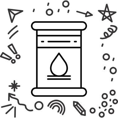 Yağmur çizgisi ikonlu su damlası, konsept çizimi, beyaz arka planda vektör. doğrusal sembol işareti.