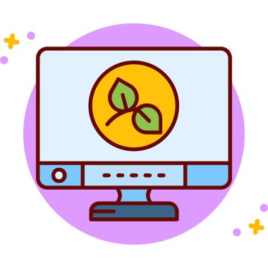 Bilgisayar vektör illüstrasyon tasarımı olan bitki