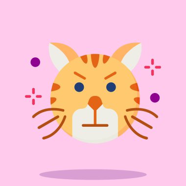 Pembe gözlü şirin kedi kafası.