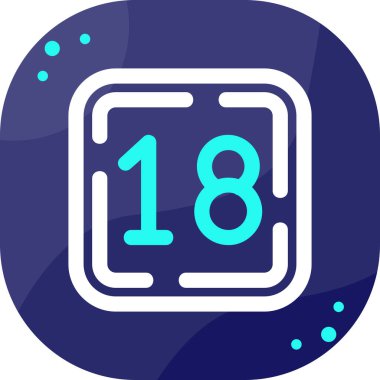 Bir takvim simgesinin vektör illüstrasyonu