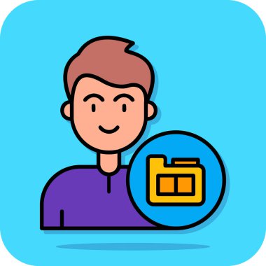 Çizgi film simgesinin vektör çizimi