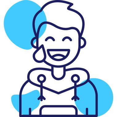 Mutlu Adam. Basit illüstrasyon