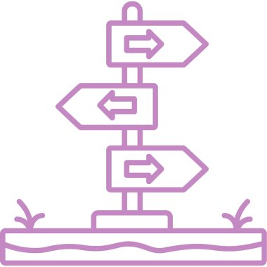 Yön. Web simgesi basit illüstrasyon