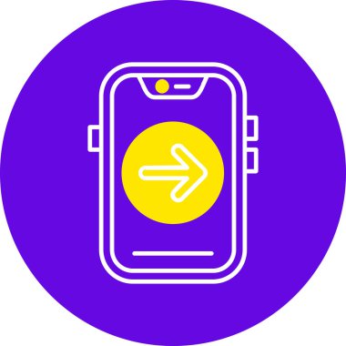 Akıllı telefon simgesinin vektör illüstrasyonu