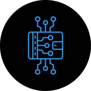 işlemci yonga simgesi, vektör illüstrasyonu