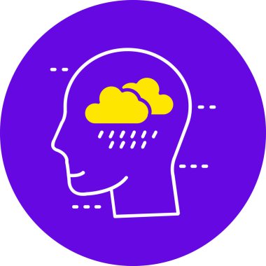 Fırtına. Web simgesi basit illüstrasyon