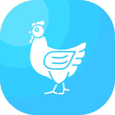 Horoz. Web simgesi basit illüstrasyon