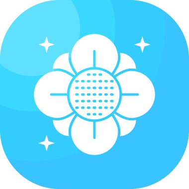 Çiçek simgesinin vektör illüstrasyonu