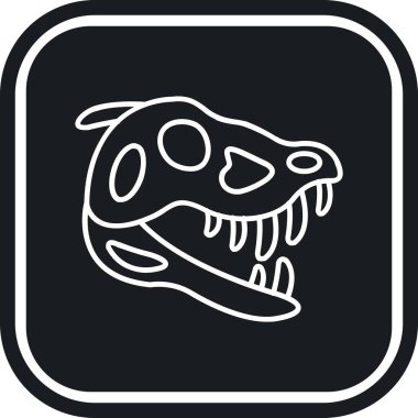 Bir kafatası simgesinin vektör çizimi