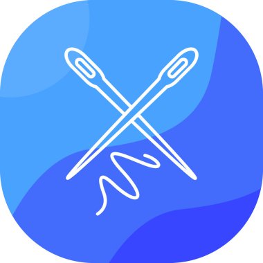 Mavi ve beyaz bir ikonun vektör illüstrasyonu