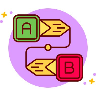 Beyaz arkaplanda renk çizgisi simgesi izole edildi. gradyan biçim simgesi. vektör illüstrasyonu