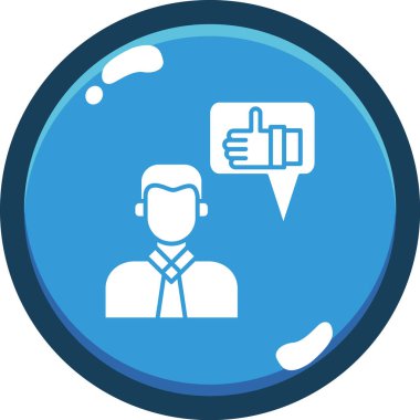 Müşteri servisi. Web simgesi vektör illüstrasyonu