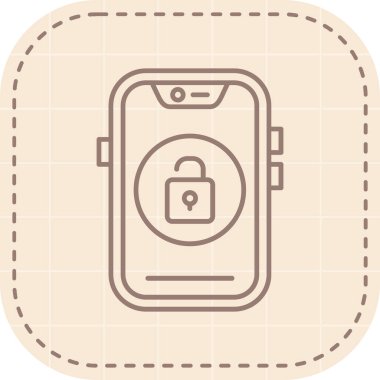 Akıllı telefon modern simgesinin vektör çizimi