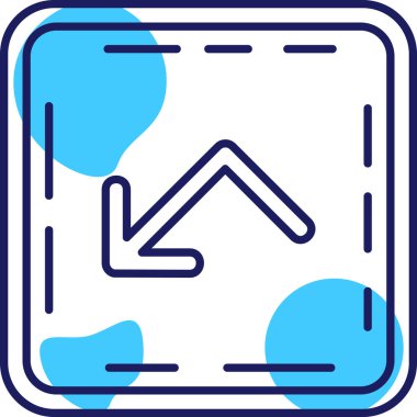 Mavi bir simgenin vektör illüstrasyonu