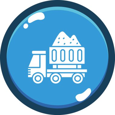 Modern b 'nin vektör çizimi kamyon simgesinden yoksun