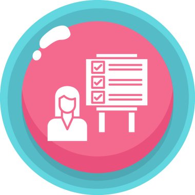 İş düz simgesi, vektör illüstrasyonu