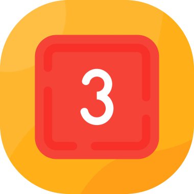 3 numaralı işaret simgesinin vektör illüstrasyonu