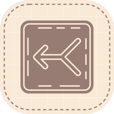 Sol yön ok simgesi, vektör illüstrasyon tasarımı