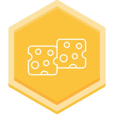 Peynir. Web simgesi basit illüstrasyon