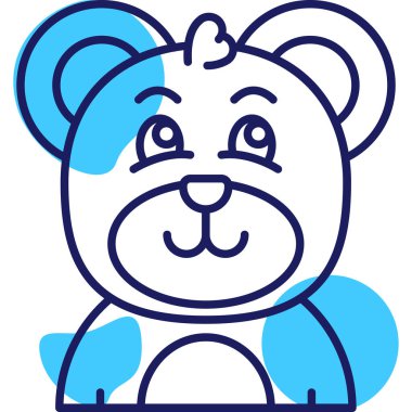 Şirin panda simgesinin vektör çizimi